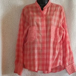 Salmon Plaid Shirt